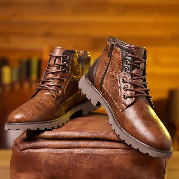 Carlo - Rugged Lace-Up Boots - Weatherproof & Comfortable