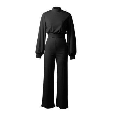 Shayla - High Neck Long Sleeve Jumpsuit