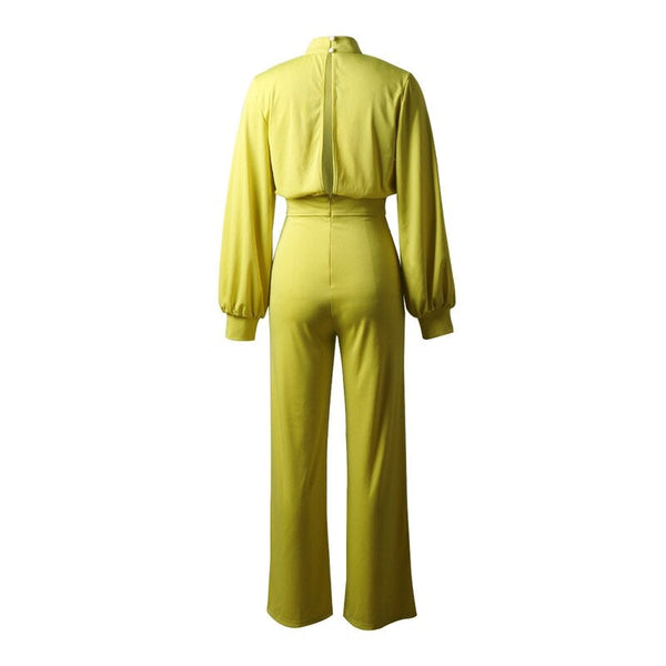 Shayla - High Neck Long Sleeve Jumpsuit