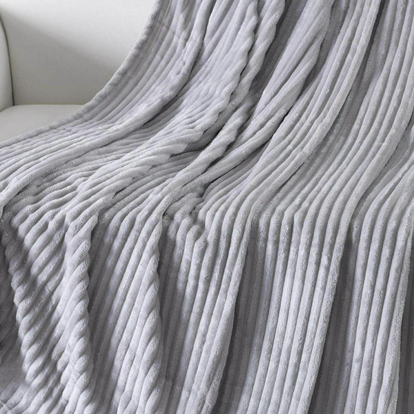 Ribbed Throw Blanket - Ultra-Soft, Warm & Stylish for Home & Sofa