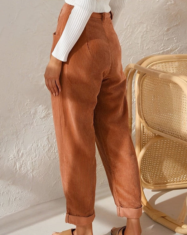 Lucy - High Waisted Flowy Suit Trousers