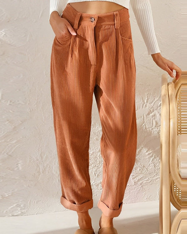 Lucy - High Waisted Flowy Suit Trousers