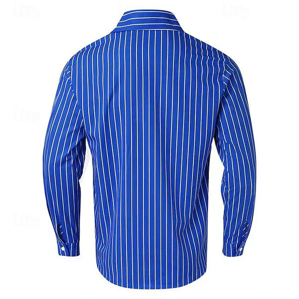 Ian - Men's Classic Striped Shirt